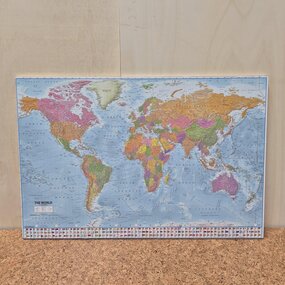 OUTLET - Prikbord Wereldkaart - 60 x 90 cm