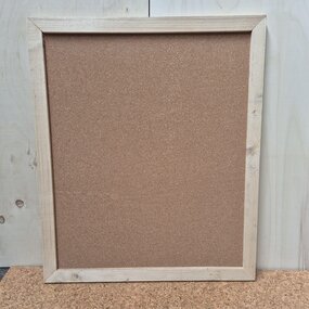OUTLET - Prikbord met steigerhouten lijst - 100 x 118 cm