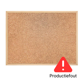 Kurk prikbord - houten lijst - 60 x 90 cm - BESCHADIGD