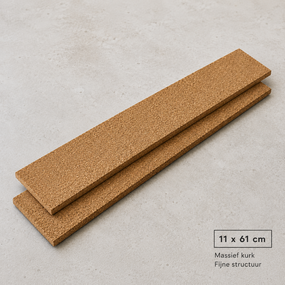 Industrie kurkstroken - 11 x 61 cm - 10 mm dikte - 12 STUKS