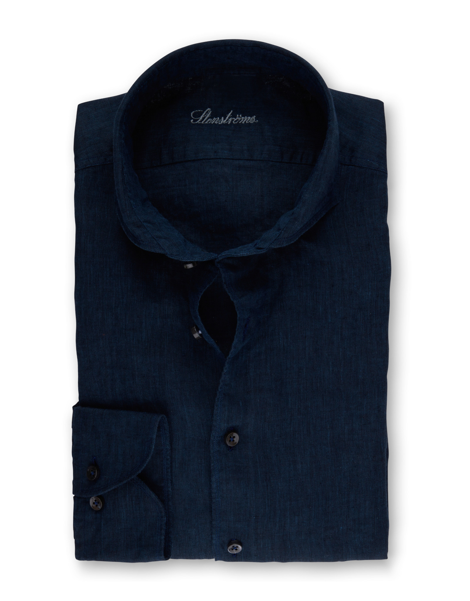 Stenströms Stenströms shirt linen navy Slimline