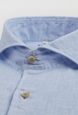 Stenströms Stenströms shirt linen light blue Fitted body