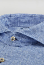 Stenströms Stenströms shirt linen blue Fitted body
