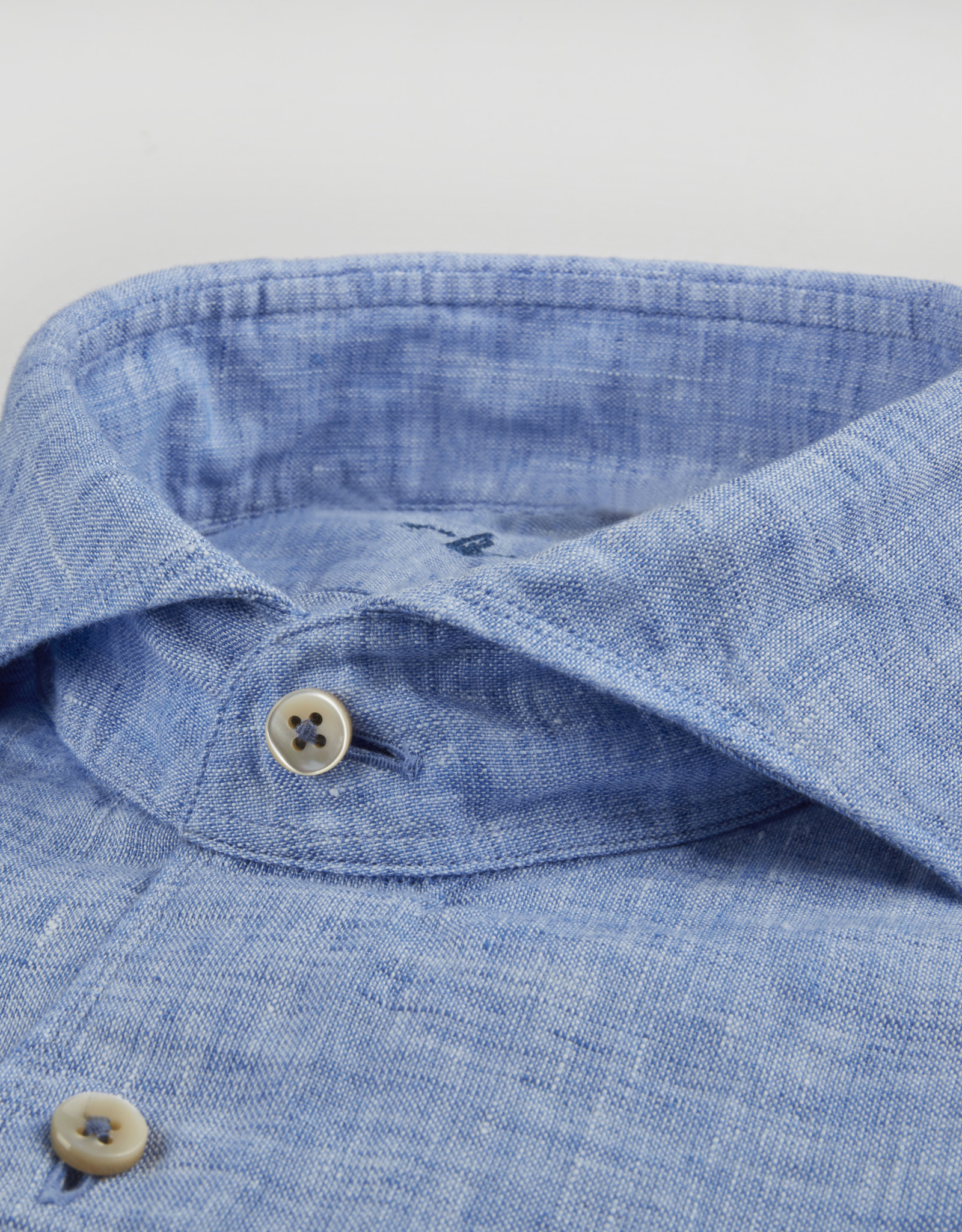 Stenströms Stenströms shirt linen blue Fitted body