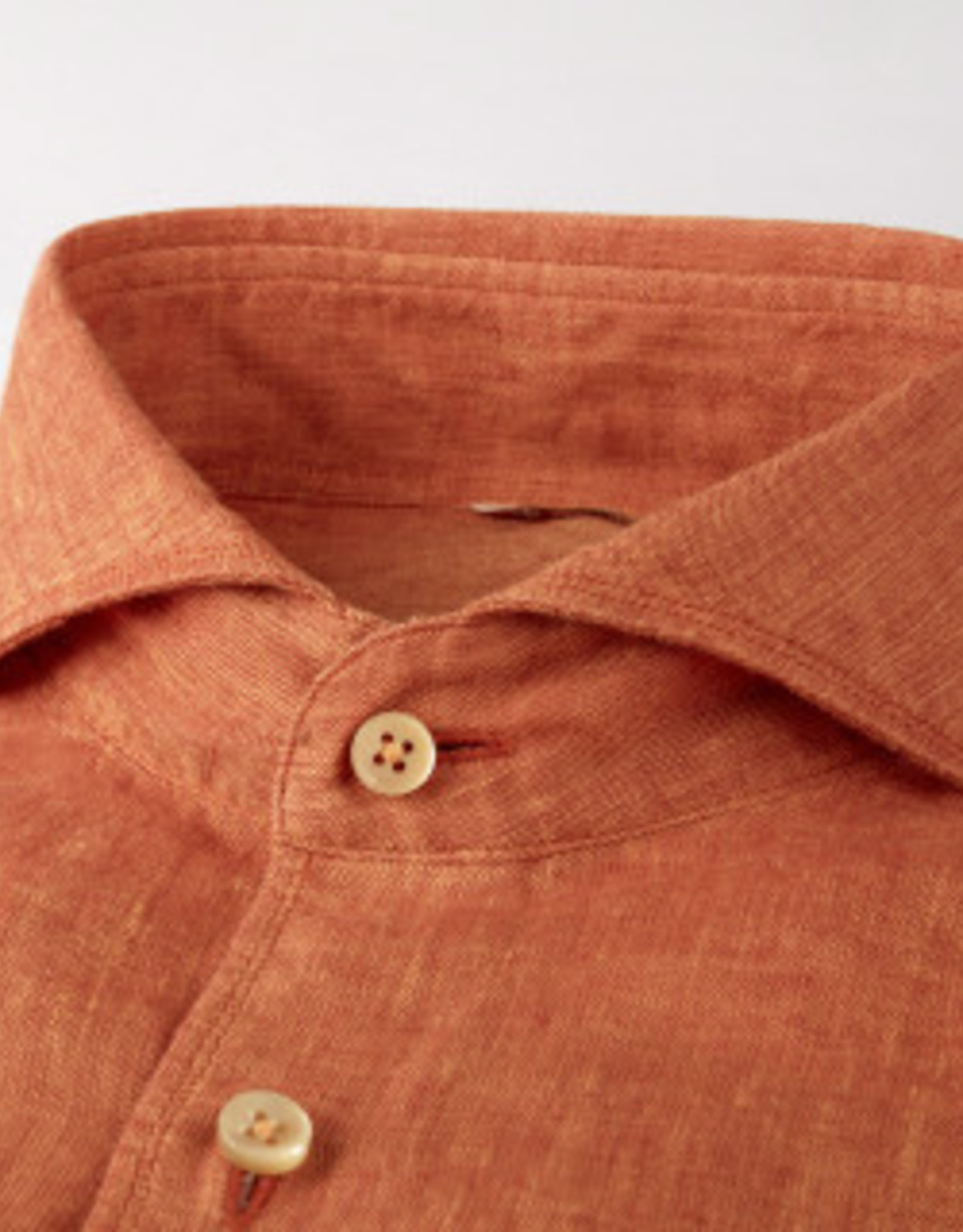 Stenströms Stenströms shirt linen orange Slimline