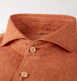 Stenströms Stenströms shirt linen orange Slimline