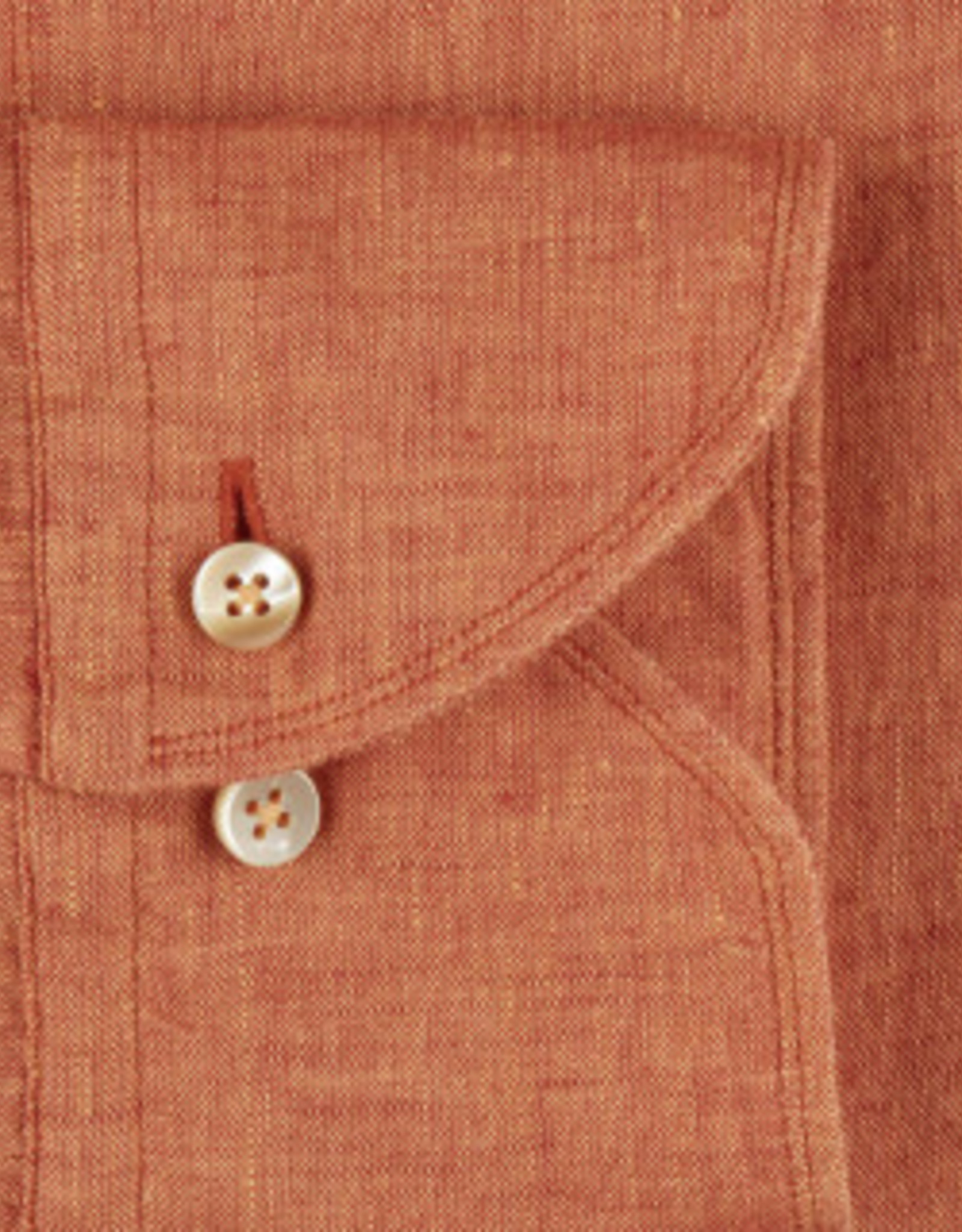 Stenströms Stenströms shirt linen orange Slimline