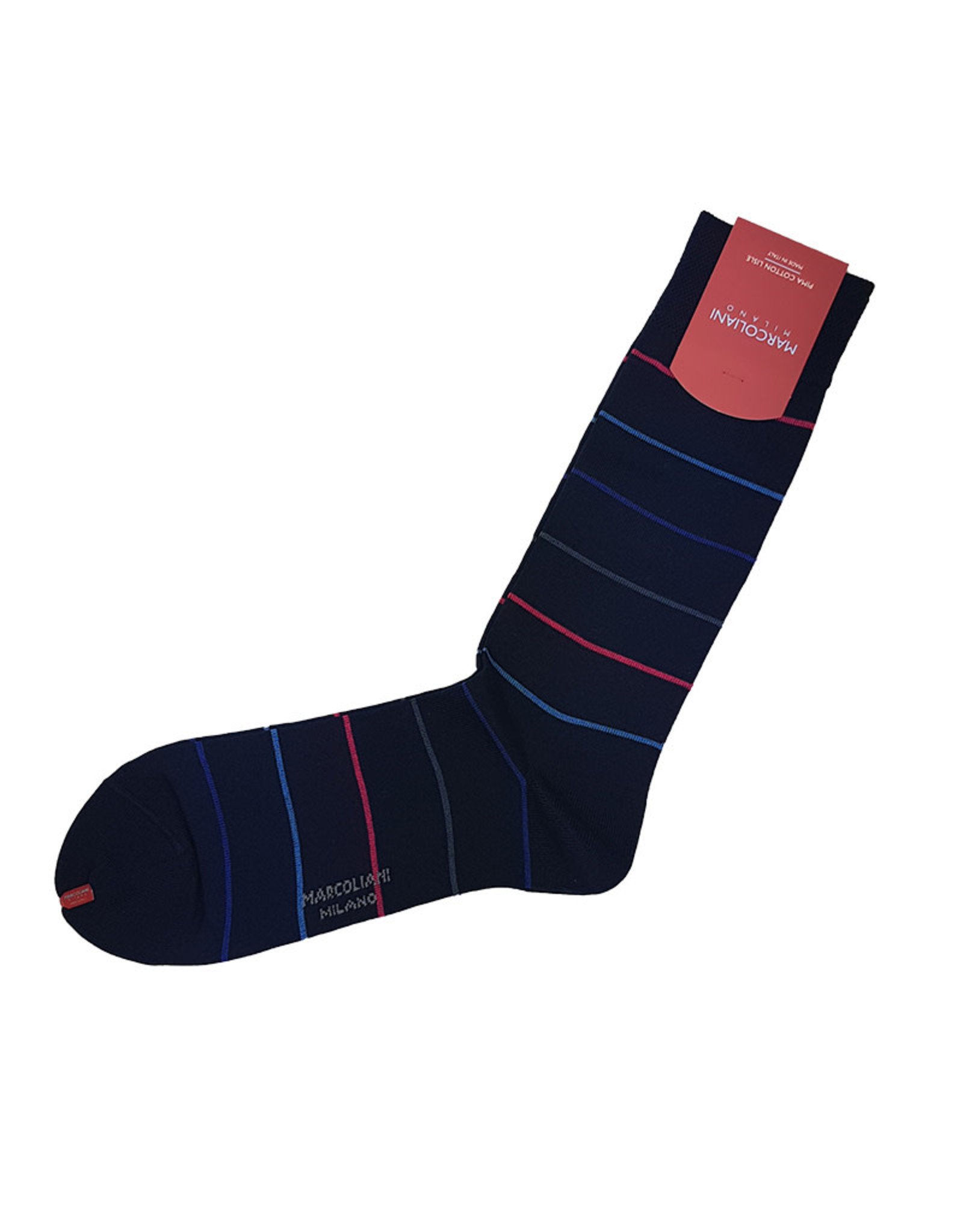 Marcoliani Marcoliani socks navy Scala stripe