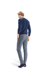 MMX MMX trousers cotton blue check Leo