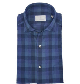 Ghirardelli Sandmore's hemd blauw-paars flanel Fitted body