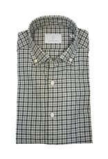 Ghirardelli Sandmore's hemd groen flanel Fitted body N1117