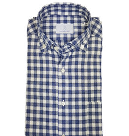 Ghirardelli Sandmore's hemd blauw-grijs flanel Fitted body