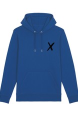 X-collection X-Hoodie cobalt blue real black