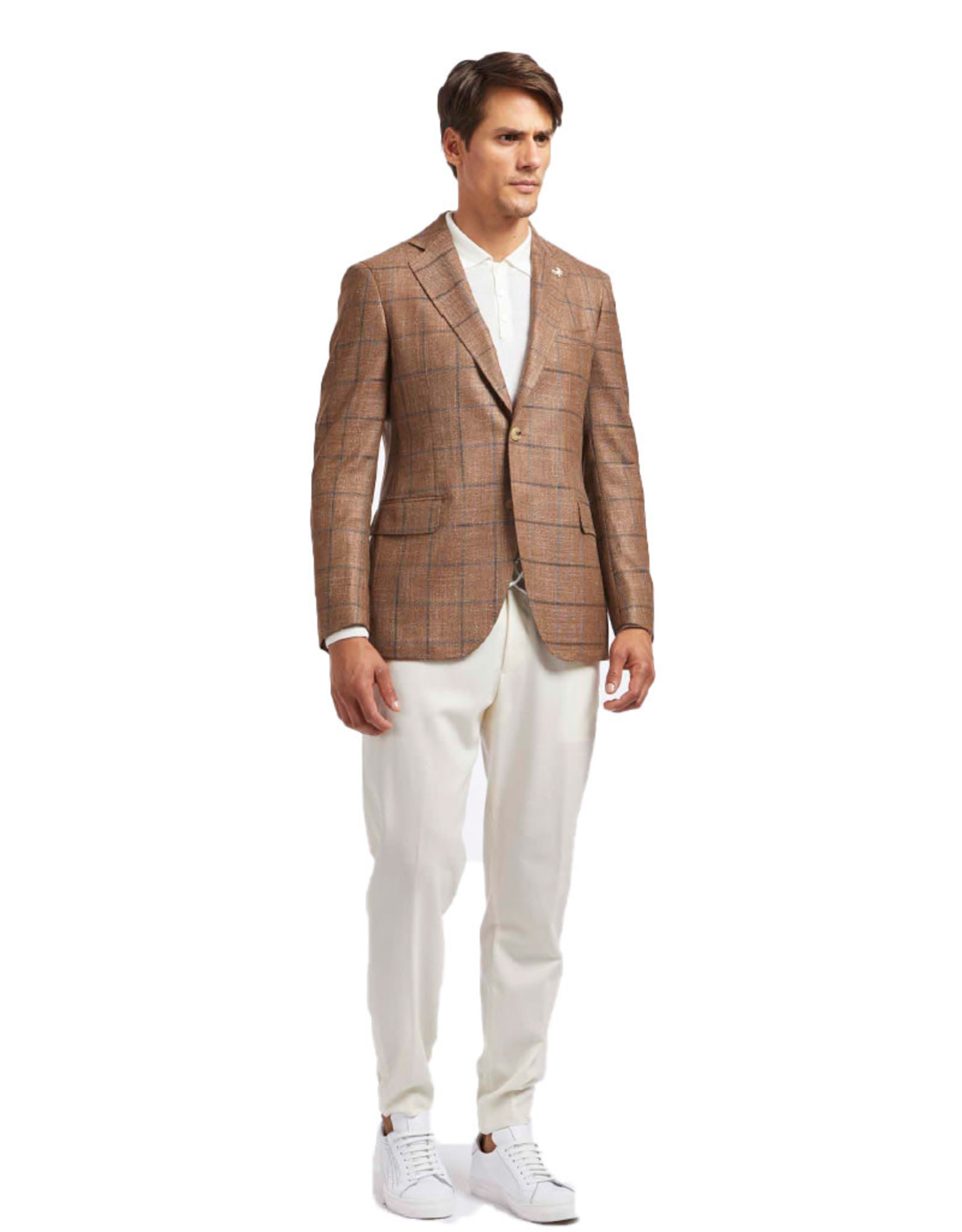 Tombolini Tombolini jacket camel check Zero Gravity