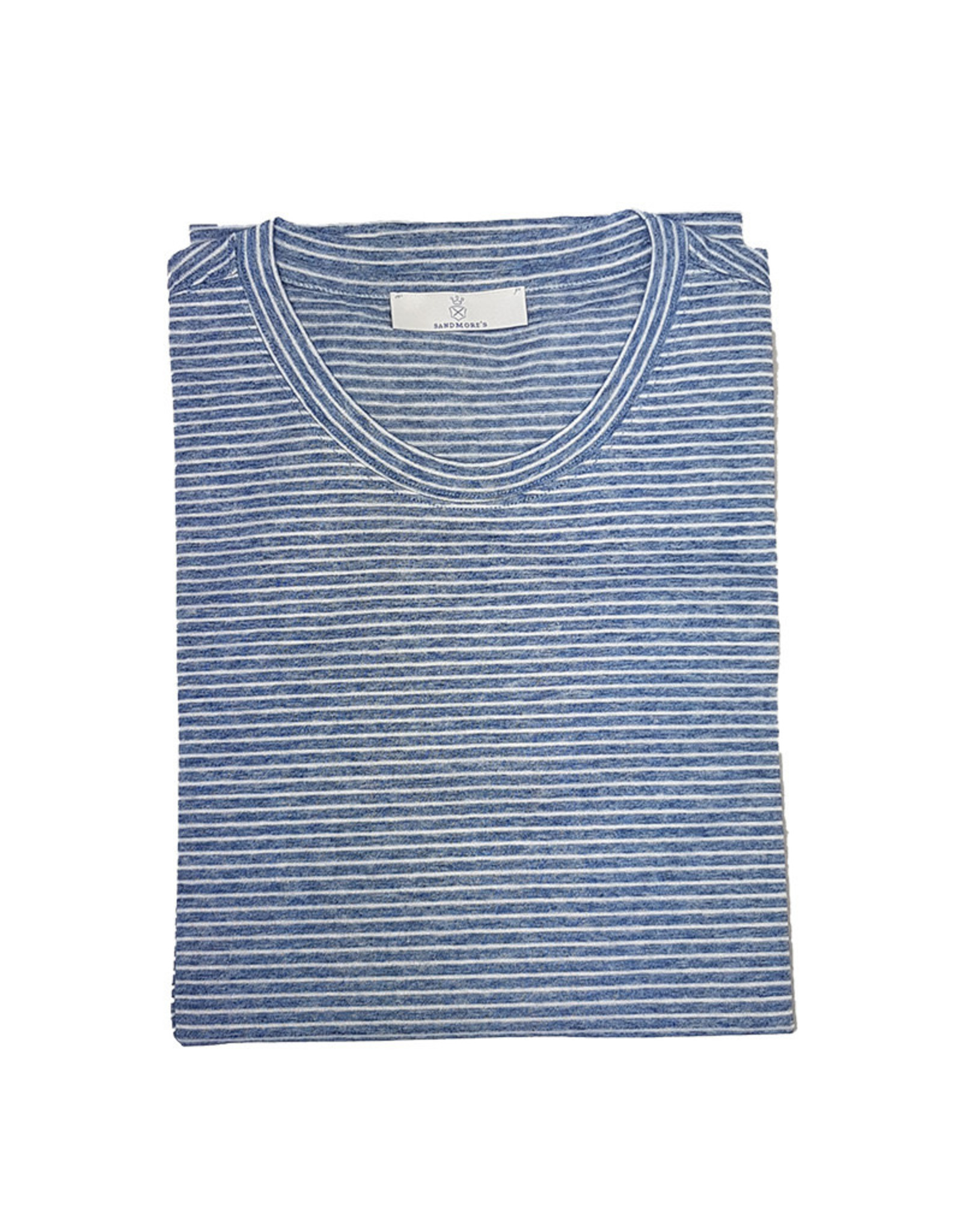 Gran Sasso Sandmore's T-shirt blauw-wit  73200/560 M:60131