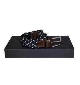 Belts+ Belts+ riem elastisch blauw-grijs Aimar