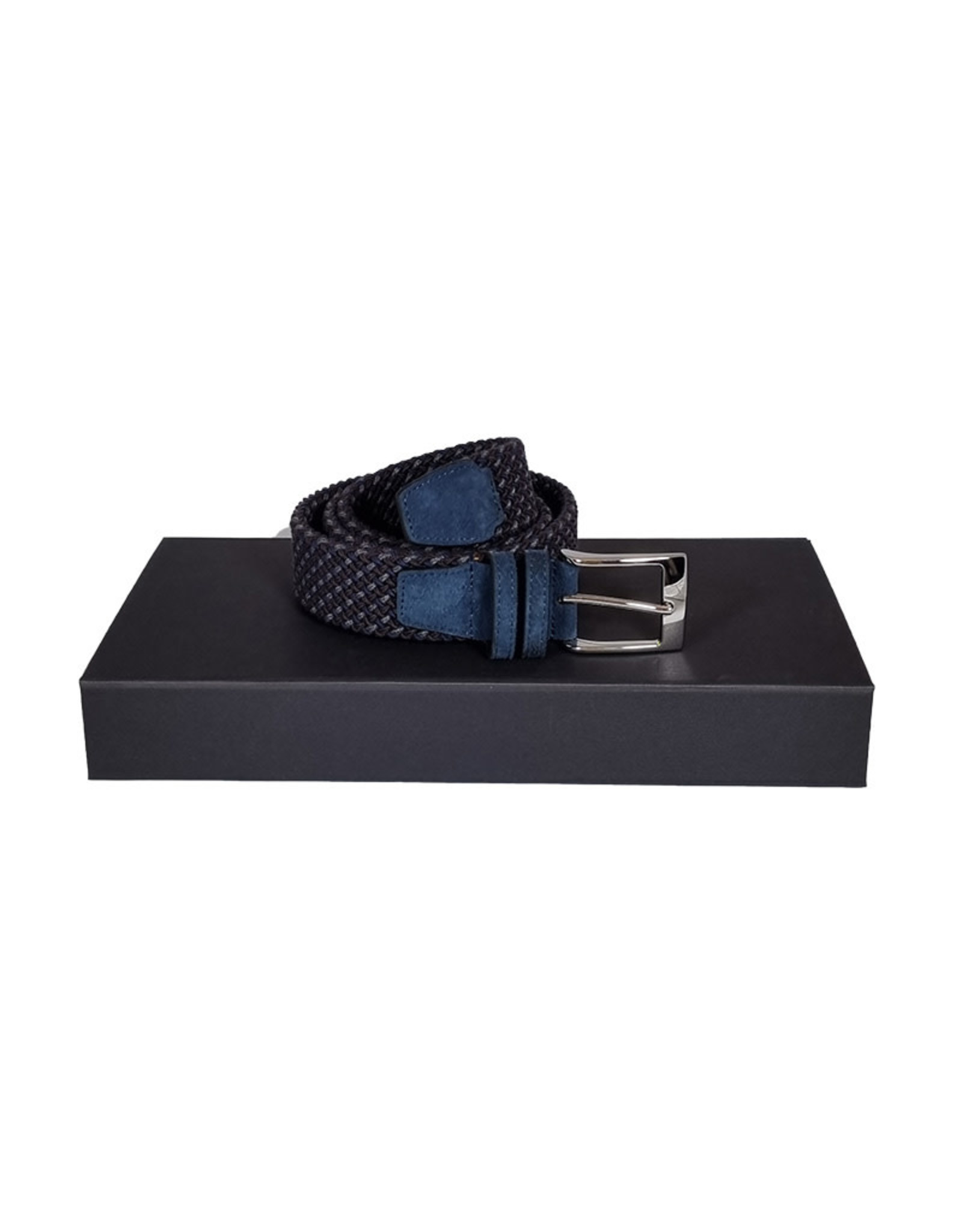 Belts+ Belts+ riem elastisch blauw-bruin Jetro 19628/002