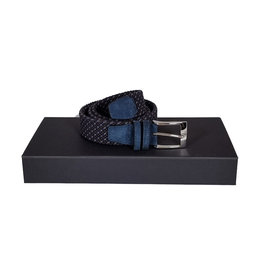 Belts+ Belts+ riem elastisch blauw-bruin Jetro