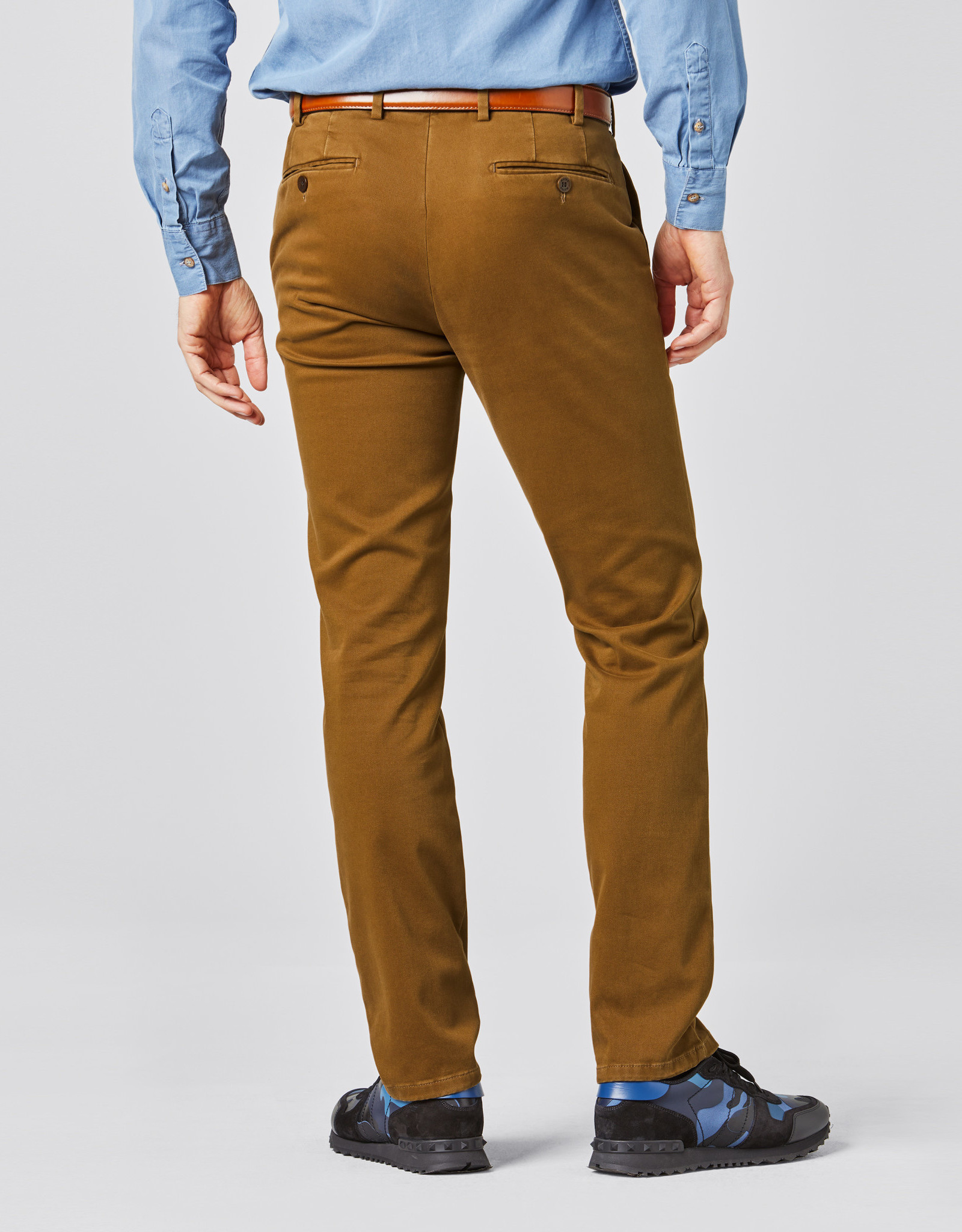 Meyer Exclusive Meyer Exclusive broek katoen camel Bonn 8575/45