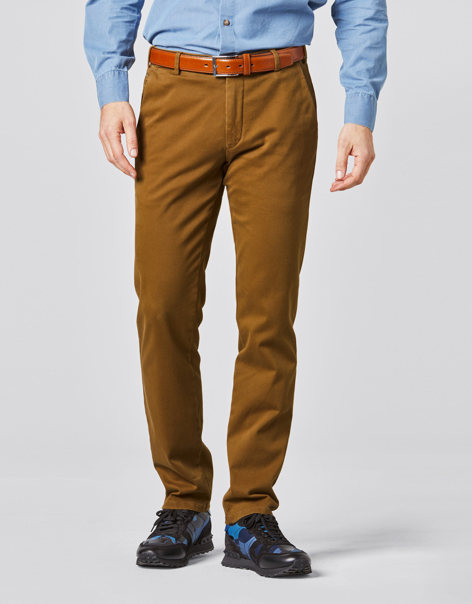 Meyer Exclusive Meyer Exclusive broek katoen camel Bonn 8575/45