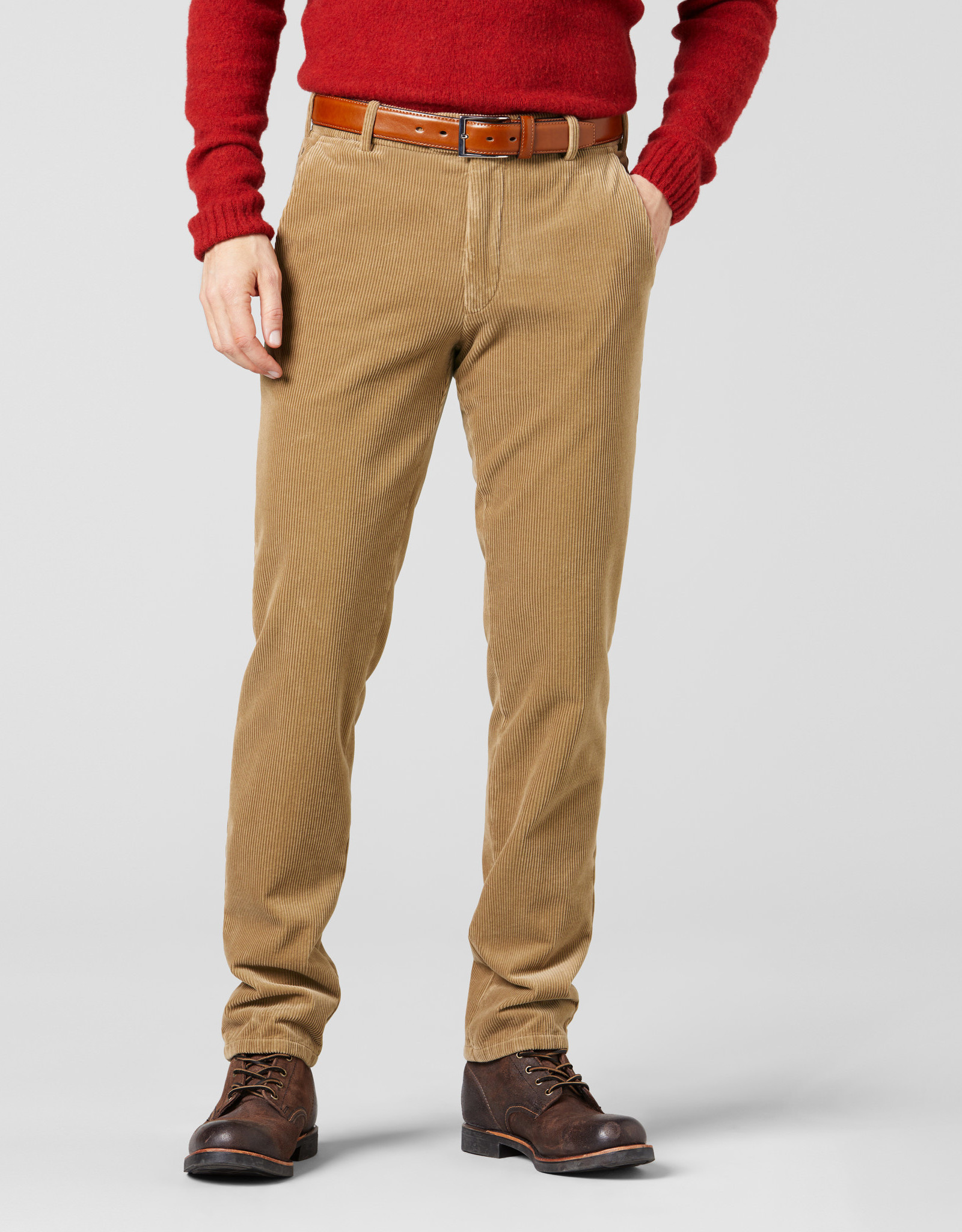 Meyer Exclusive Meyer Exclusive broek ribfluweel beige Bonn 8549/43
