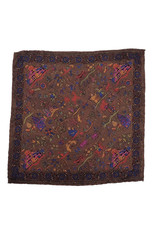 Calabrese Calabrese pocket square brown fantasy