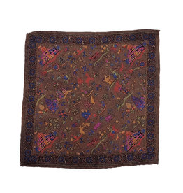 Calabrese Calabrese pocket square brown fantasy