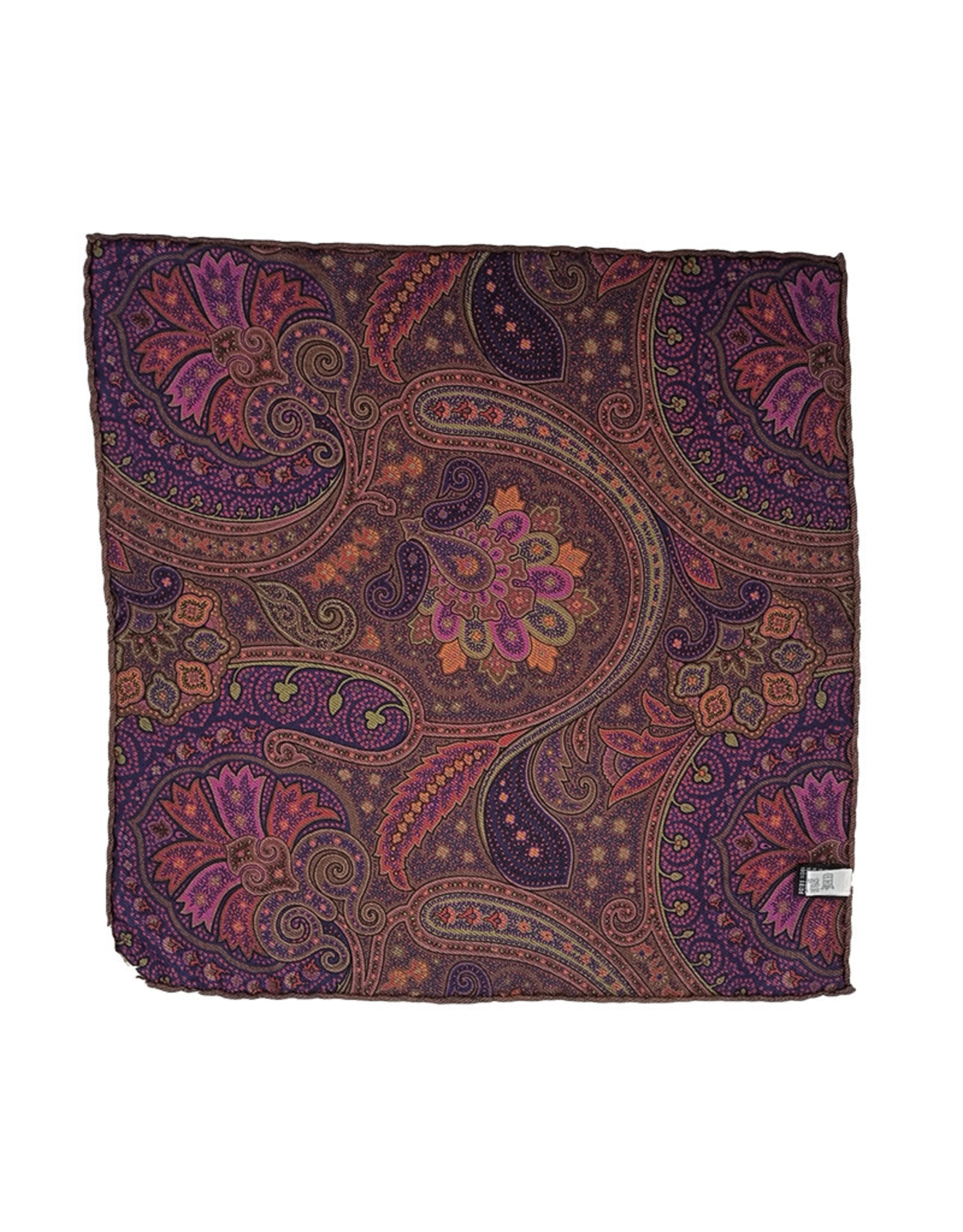 Calabrese Calabrese pocket square brown fantasy