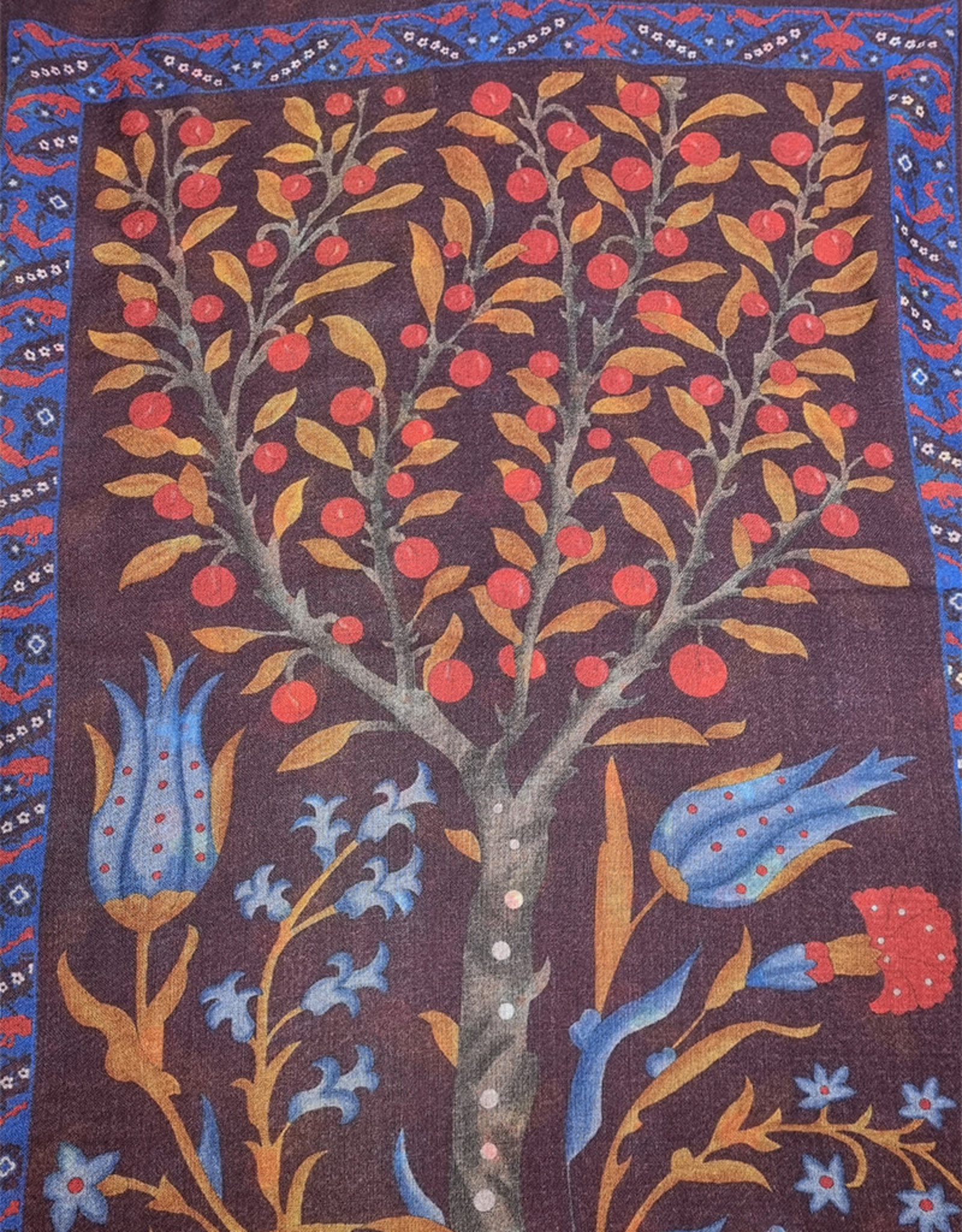 Calabrese Calabrese scarf burgundy tree of life