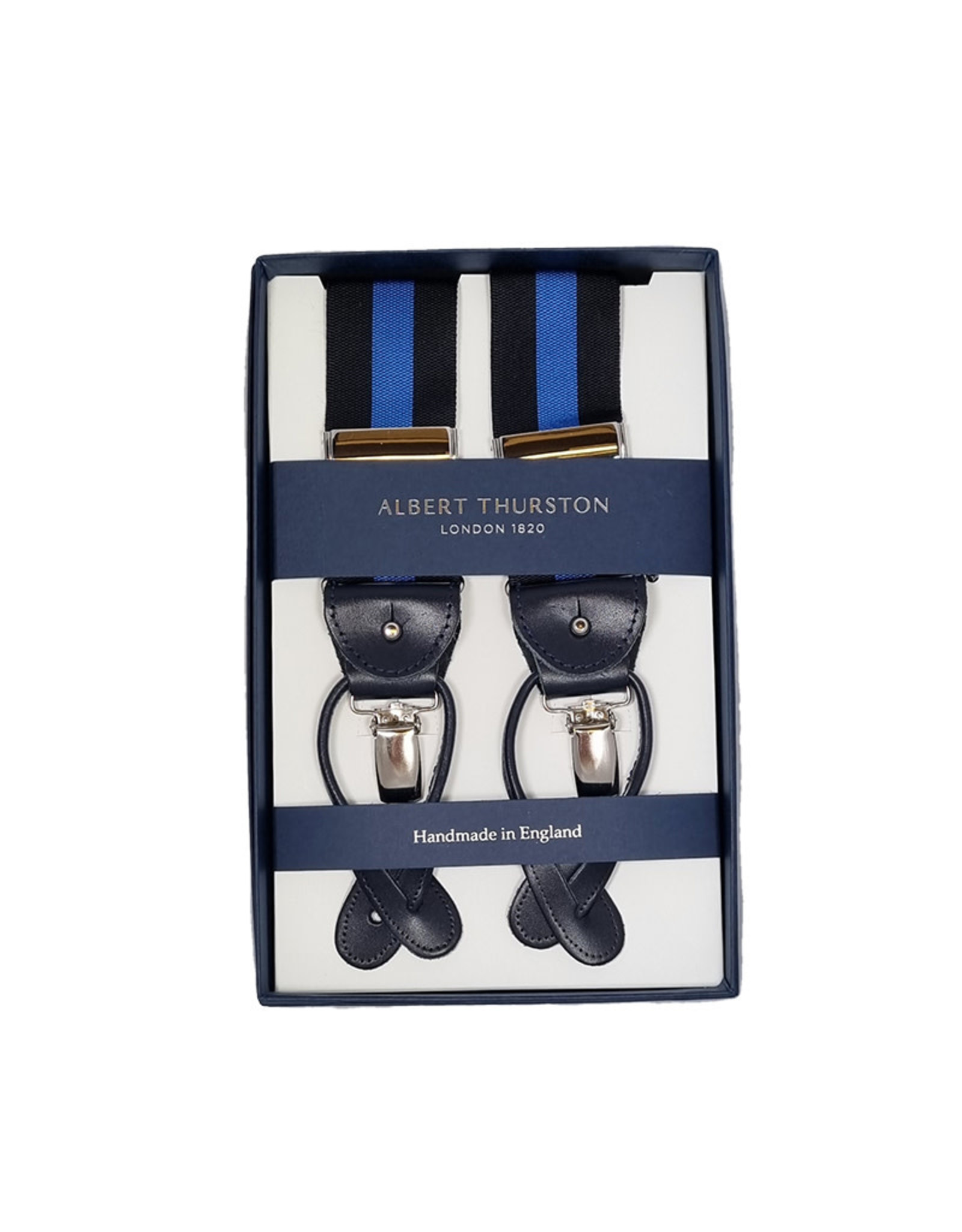 Albert Thurston Albert Thurston suspenders stripes black-blue