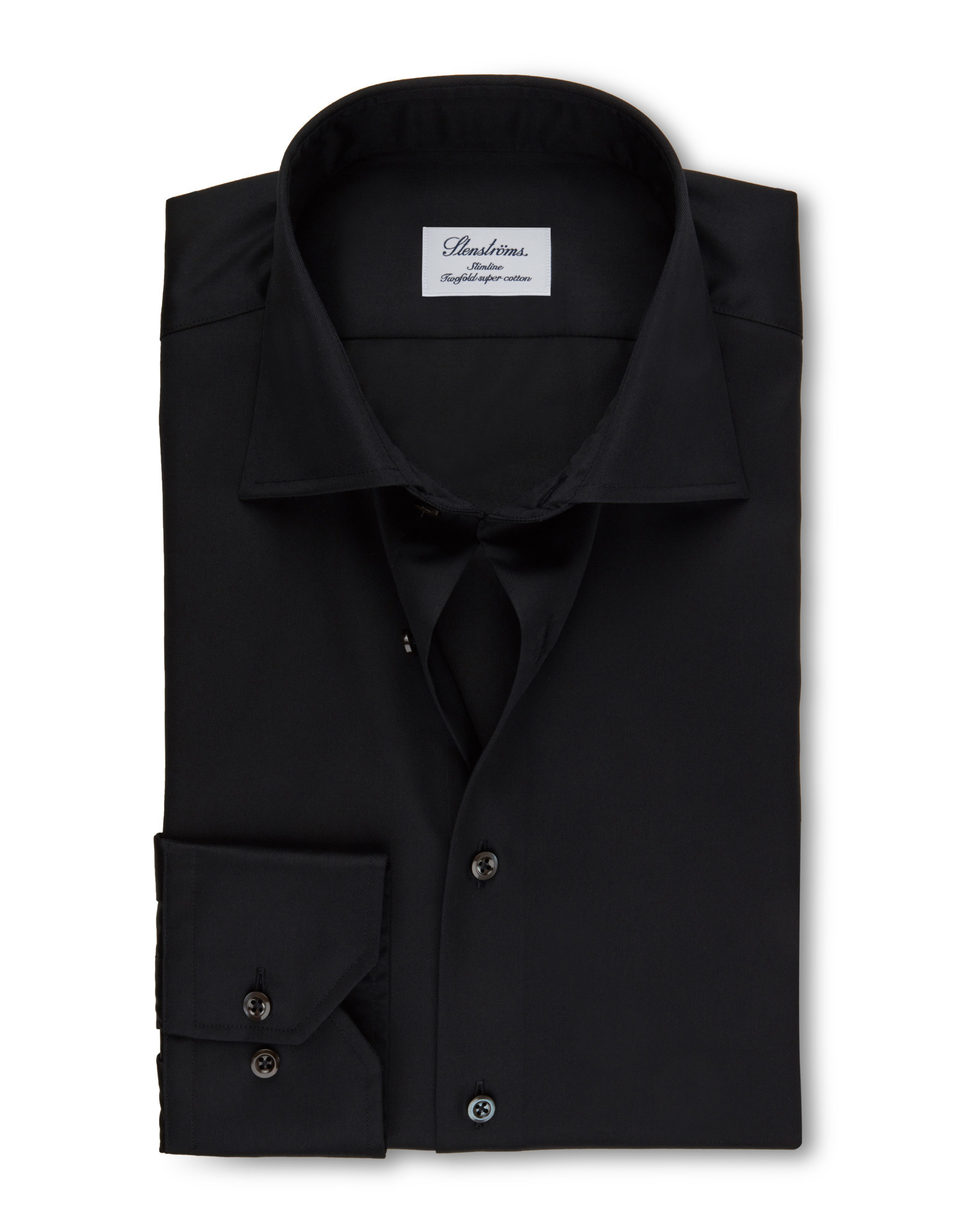 Stenströms Stenströms shirt black Slimline 722771-1465/600