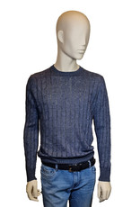 Gran Sasso Sandmore's sweater crew neck blue cable