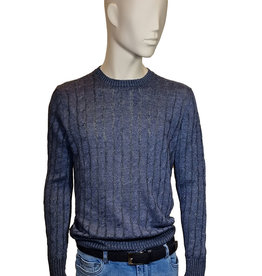 Gran Sasso Sandmore's sweater crew neck blue cable