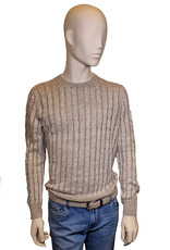 Gran Sasso Sandmore's sweater crew neck beige cable