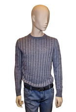 Gran Sasso Sandmore's sweater crew neck light blue cable