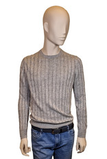 Gran Sasso Sandmore's sweater crew neck grey cable