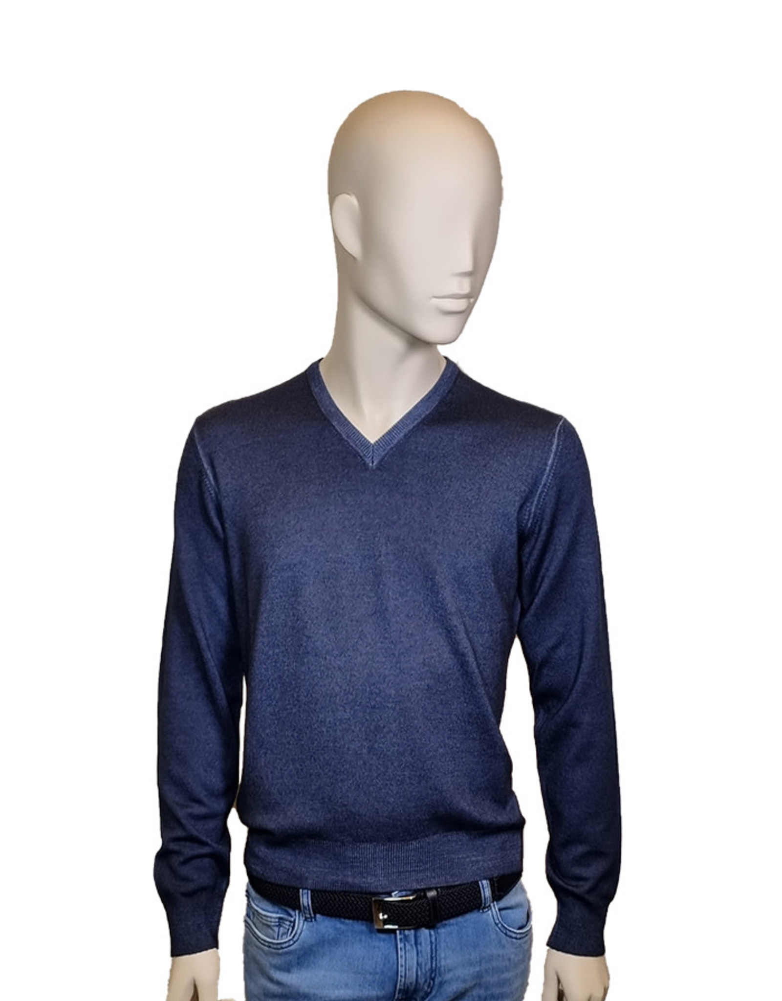 Gran Sasso Sandmore's sweater v-neck blue