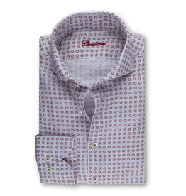 Stenströms Stenströms shirt red patern linen Slimline