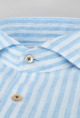 Stenströms Stenströms shirt linen blue striped Fitted body
