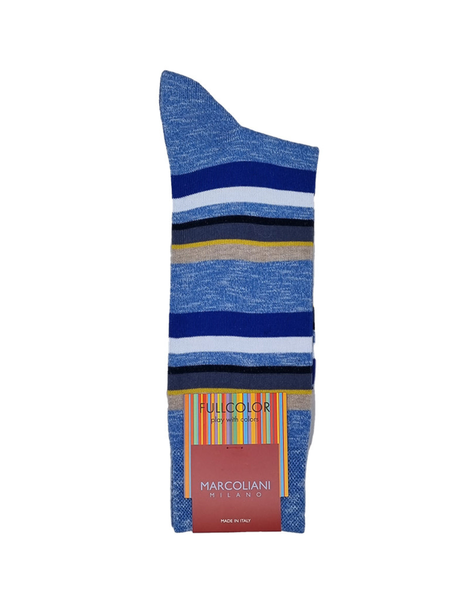 Marcoliani Marcoliani sokken blauw eclectic stripe 4522T/010