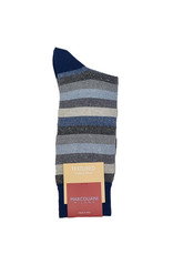 Marcoliani Marcoliani sokken blauw mix tonal stripe 4123T/501