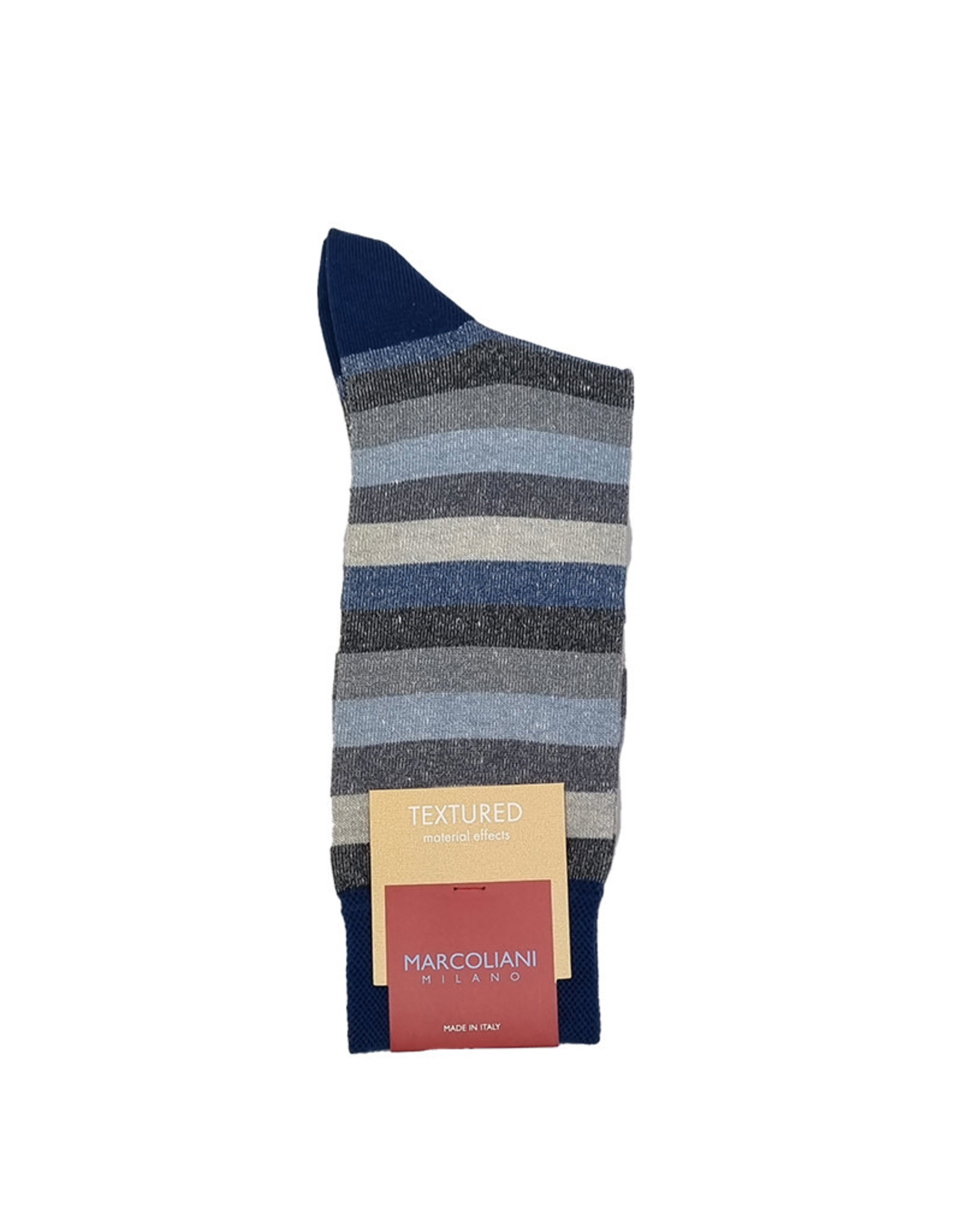 Marcoliani Marcoliani sokken blauw mix tonal stripe 4123T/501