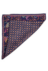 Calabrese Calabrese pocket square blue paisley