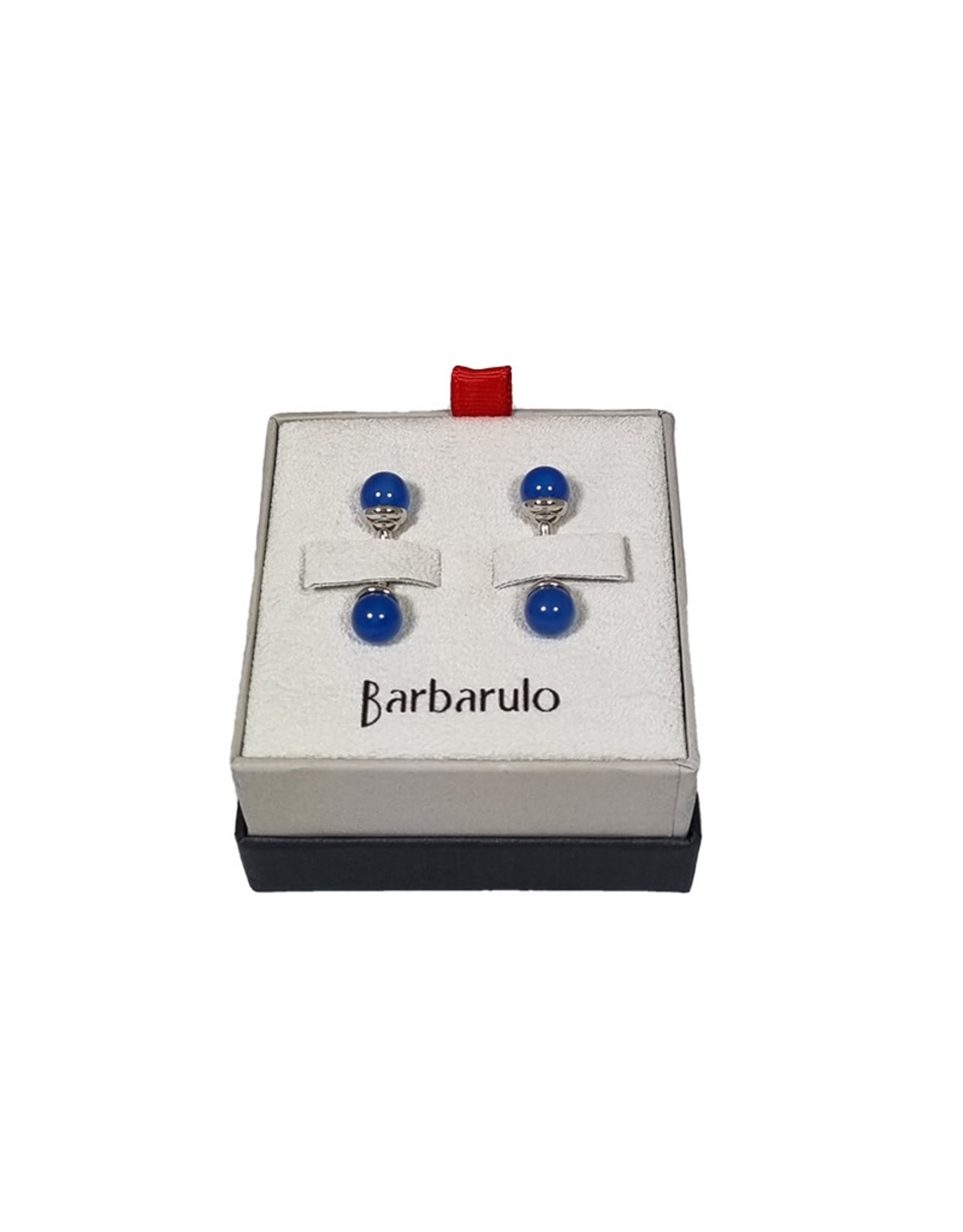 Barbarulo Barbarulo cufflinks mini balls blue agate