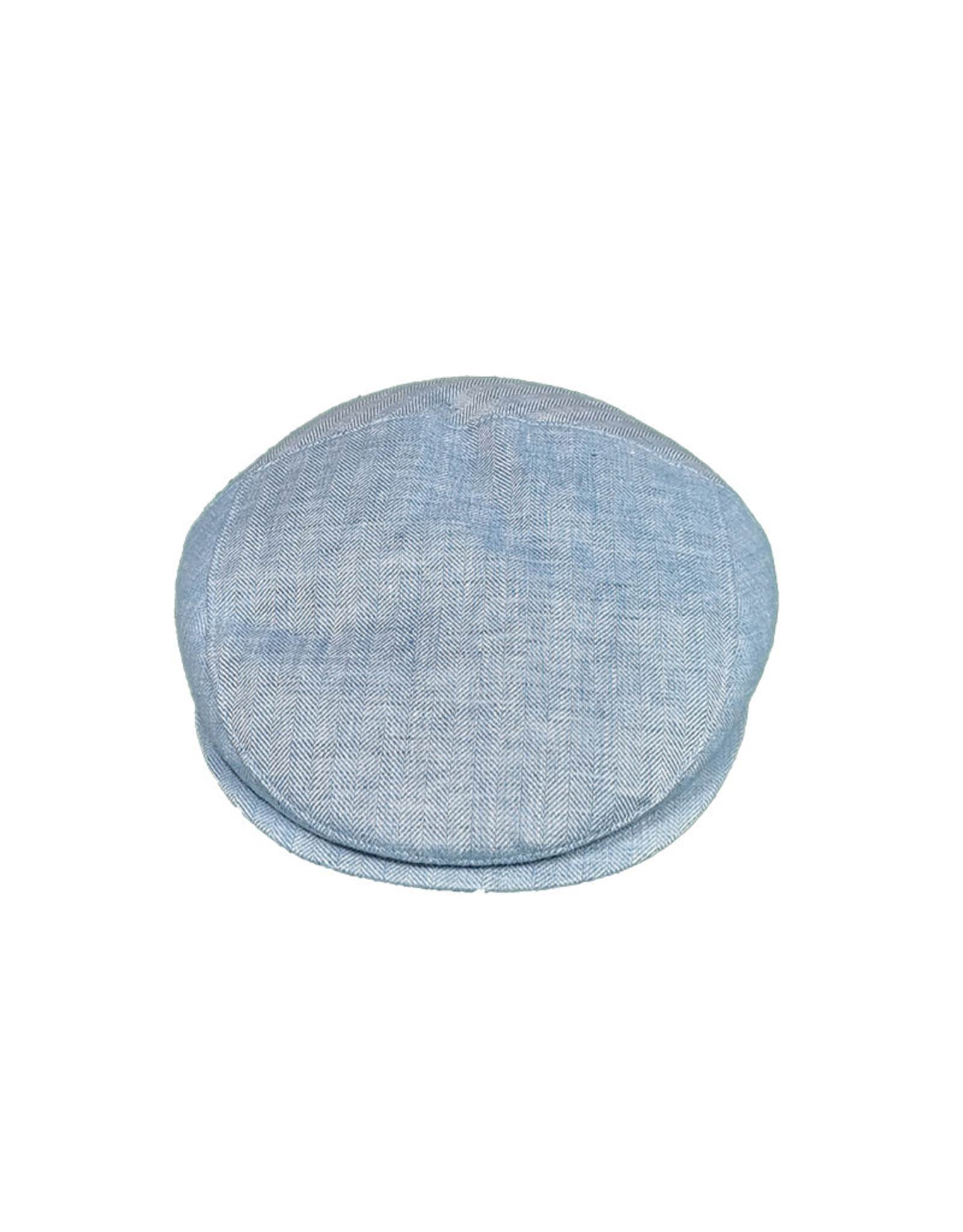 Borsalino Borsalino cap light blue herringbone