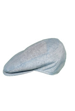 Borsalino Borsalino cap light blue herringbone