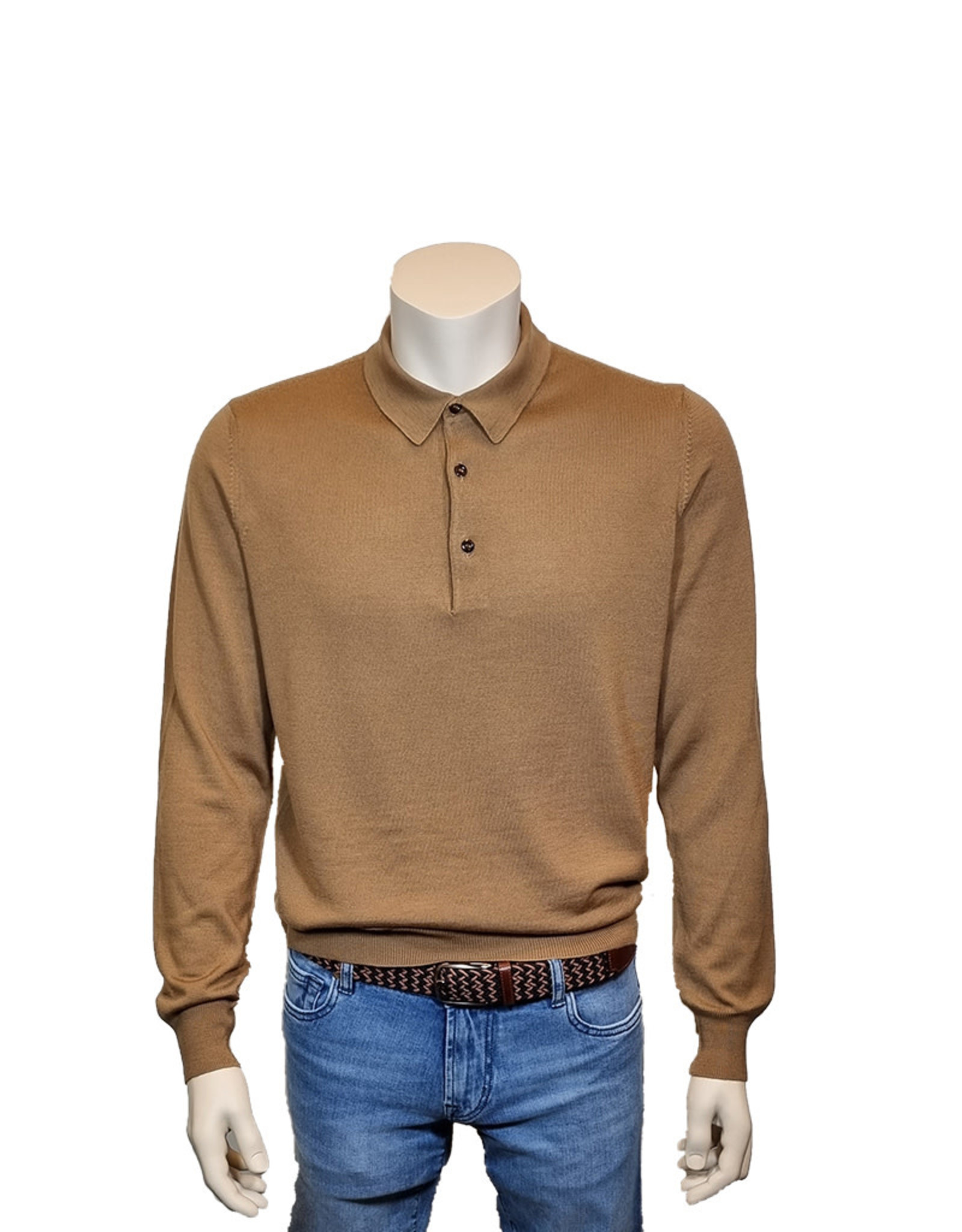 Gran Sasso Sandmore's polo lange mouwen beige 14290/121 M:55132