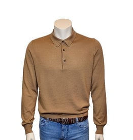 Gran Sasso Sandmore's polo lange mouwen beige