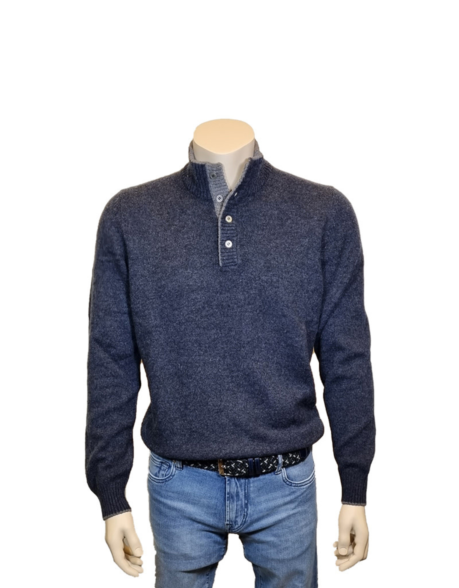 Gran Sasso Sandmore's mock sweater blue