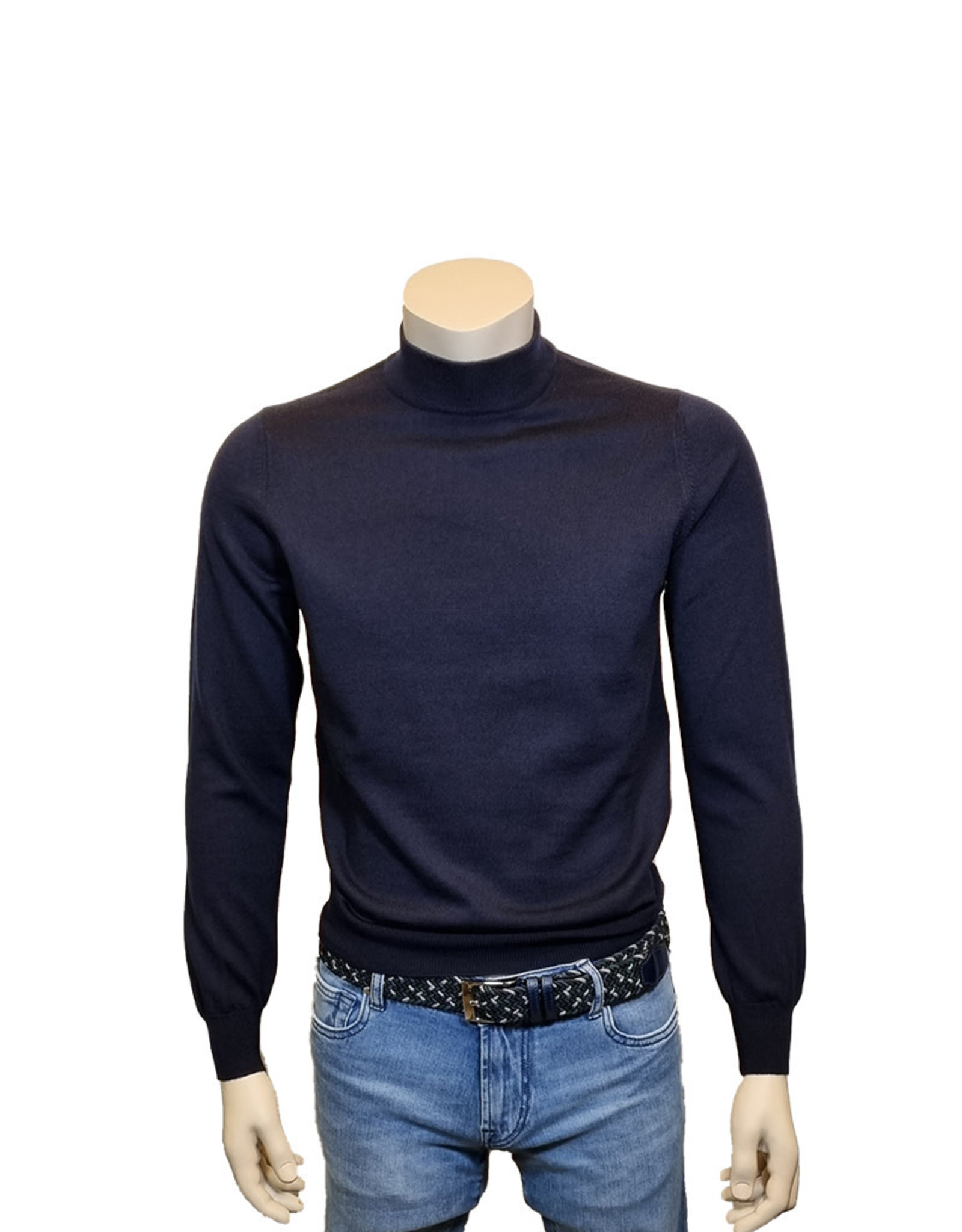 Gran Sasso Sandmore's mock sweater navy 14290/598 M:55108